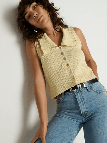Nation Rae Collared Tank - Banana - nineNORTH | Men's & Women's Clothing Boutique