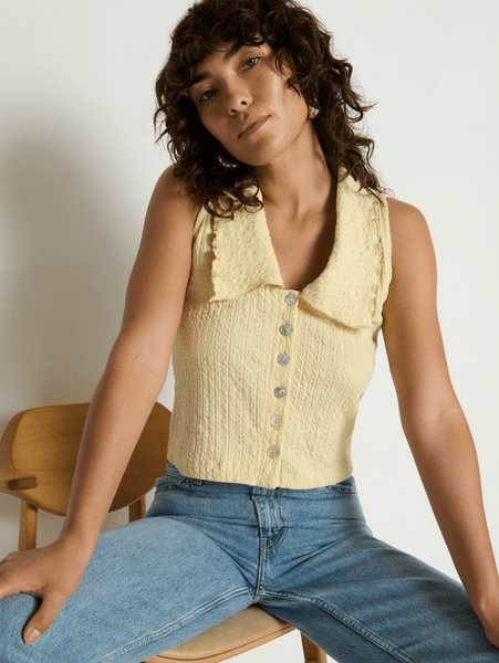 Nation Rae Collared Tank - Banana - nineNORTH | Men's & Women's Clothing Boutique