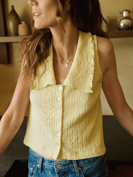 Nation Rae Collared Tank - Banana - nineNORTH | Men's & Women's Clothing Boutique