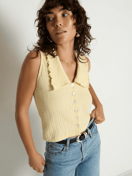 Nation Rae Collared Tank - Banana - nineNORTH | Men's & Women's Clothing Boutique