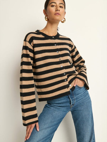 Nation Rosetta Cardigan / Cocoa Stripe - nineNORTH | Men's & Women's Clothing Boutique
