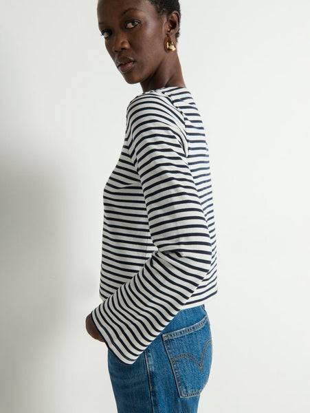 Nation Silvia Long Sleeve Top - Navy Breton Stripe - nineNORTH | Men's & Women's Clothing Boutique