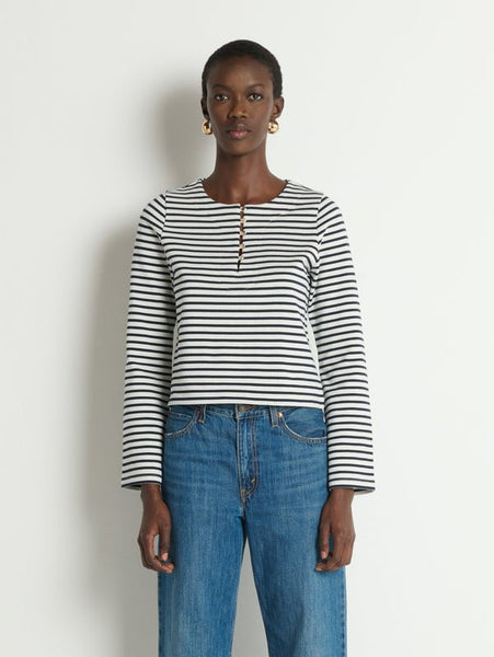 Nation Silvia Long Sleeve Top - Navy Breton Stripe - nineNORTH | Men's & Women's Clothing Boutique