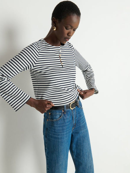 Nation Silvia Long Sleeve Top - Navy Breton Stripe - nineNORTH | Men's & Women's Clothing Boutique