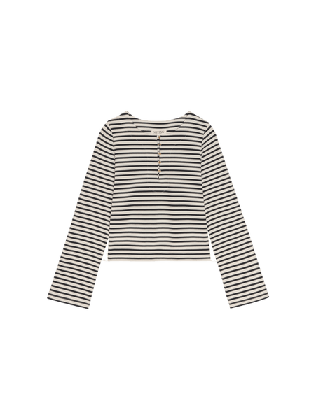 Nation Silvia Long Sleeve Top - Navy Breton Stripe - nineNORTH | Men's & Women's Clothing Boutique
