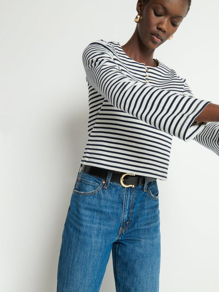 Nation Silvia Long Sleeve Top - Navy Breton Stripe - nineNORTH | Men's & Women's Clothing Boutique