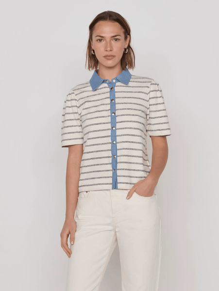 Nation Zoe Snap Top - Tuscany Stripe - nineNORTH | Men's & Women's Clothing Boutique