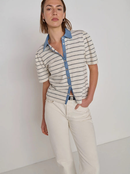 Nation Zoe Snap Top - Tuscany Stripe - nineNORTH | Men's & Women's Clothing Boutique