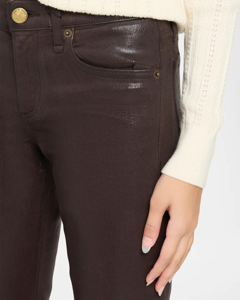 rag & bone Flexi Kinsley Low-Rise Bootcut Jeans - Coated Brown