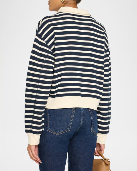 rag & bone Vintage Terry Striped Polo - Nivmt