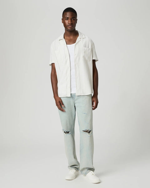 PAIGE Jacobson Shirt - Blue Ivory Stripe - nineNORTH | Men's & Women's Clothing Boutique