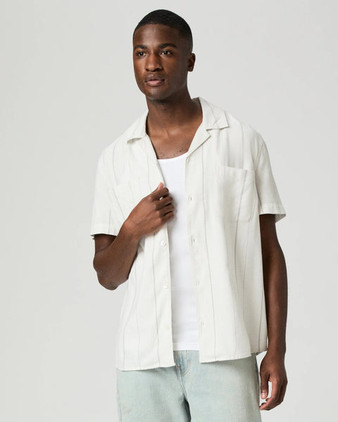 PAIGE Jacobson Shirt - Blue Ivory Stripe - nineNORTH | Men's & Women's Clothing Boutique