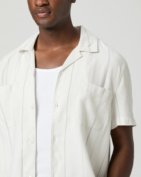 PAIGE Jacobson Shirt - Blue Ivory Stripe - nineNORTH | Men's & Women's Clothing Boutique