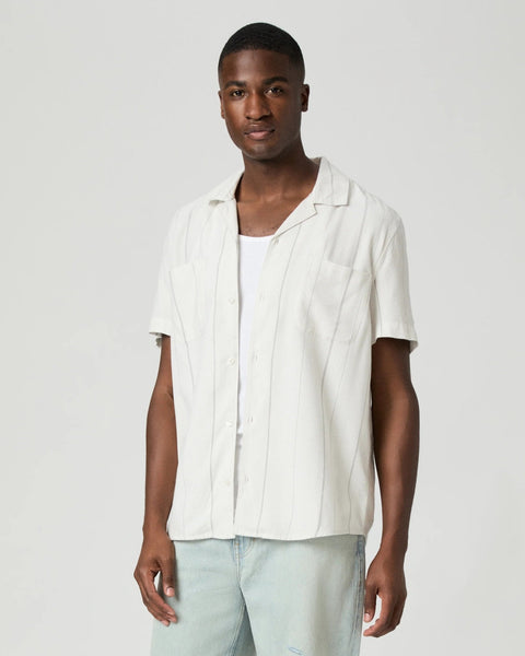 PAIGE Jacobson Shirt - Blue Ivory Stripe - nineNORTH | Men's & Women's Clothing Boutique