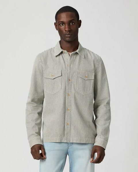PAIGE Renzi Denim Shirt - Ecru/Indigo Stripe - nineNORTH | Men's & Women's Clothing Boutique