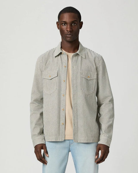 PAIGE Renzi Denim Shirt - Ecru/Indigo Stripe - nineNORTH | Men's & Women's Clothing Boutique