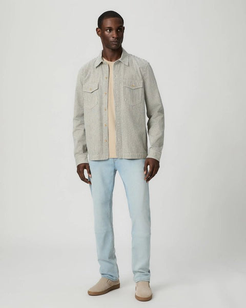 PAIGE Renzi Denim Shirt - Ecru/Indigo Stripe - nineNORTH | Men's & Women's Clothing Boutique