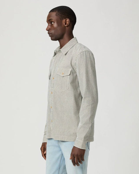 PAIGE Renzi Denim Shirt - Ecru/Indigo Stripe - nineNORTH | Men's & Women's Clothing Boutique