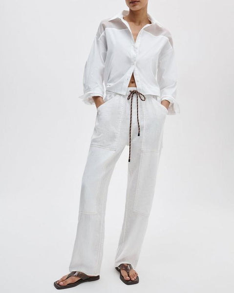 rag & bone Atlas Linen Pant - White - nineNORTH | Men's & Women's Clothing Boutique