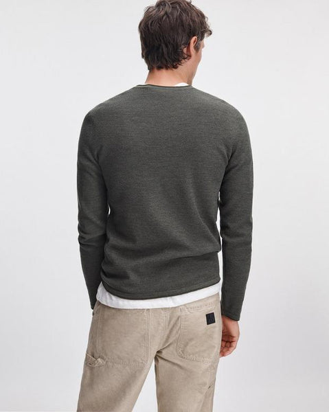 rag & bone Brooks Wool Crewneck Sweater - Army - nineNORTH | Men's & Women's Clothing Boutique