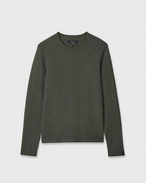 rag & bone Brooks Wool Crewneck Sweater - Army - nineNORTH | Men's & Women's Clothing Boutique