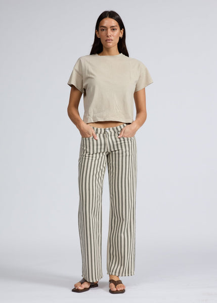 rag & bone Distressed Washed Kelly Boxy Tee - Soft Beige - nineNORTH | Men's & Women's Clothing Boutique