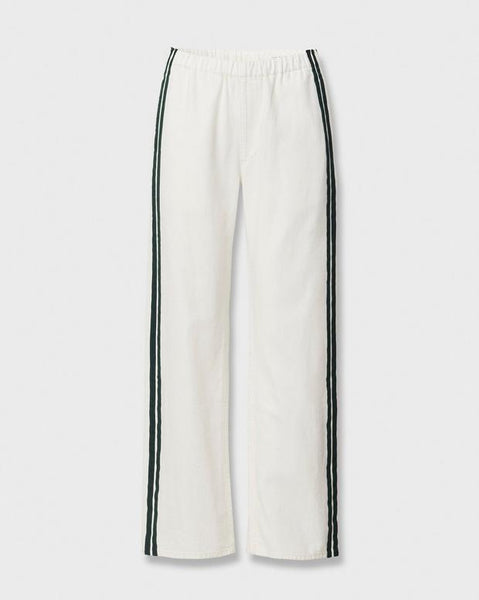 rag & bone Logan Denim Track Pants - White Sport with Green Stripes - nineNORTH | Men's & Women's Clothing Boutique