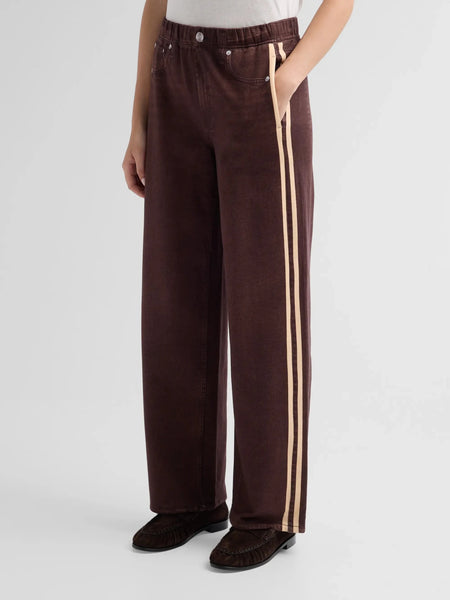 rag & bone Miramar Terry Track Pull On Pant - Chocolate - nineNORTH