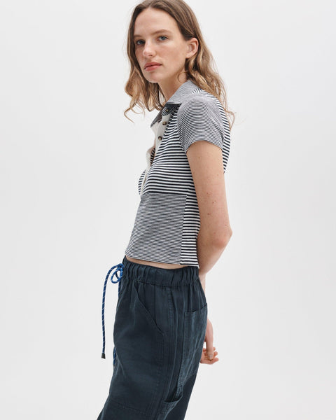 rag & bone The Knit Striped Polo - Ivory Multi - nineNORTH | Men's & Women's Clothing Boutique