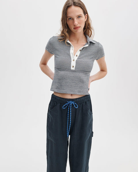 rag & bone The Knit Striped Polo - Ivory Multi - nineNORTH | Men's & Women's Clothing Boutique