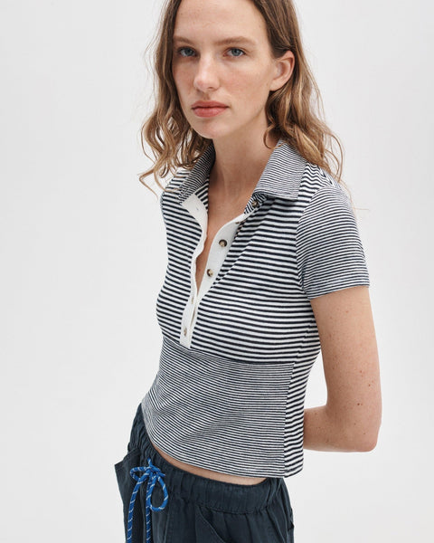 rag & bone The Knit Striped Polo - Ivory Multi - nineNORTH | Men's & Women's Clothing Boutique