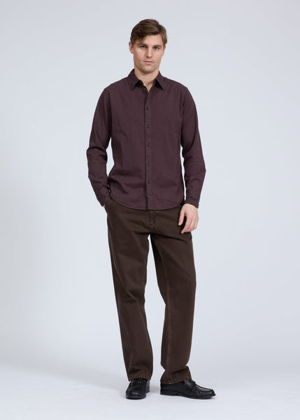 rag & bone Tomlin Dobby Shirt - Dark Red - nineNORTH | Men's & Women's Clothing Boutique