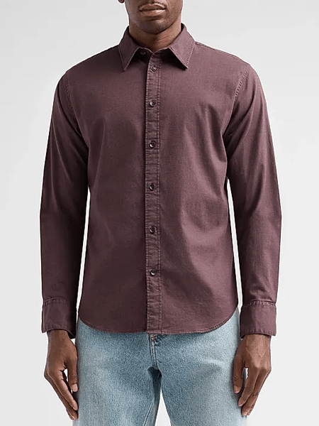 rag & bone Tomlin Dobby Shirt - Dark Red - nineNORTH | Haddonfield, NJ