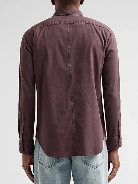 rag & bone Tomlin Dobby Shirt - Dark Red - nineNORTH | Haddonfield, NJ