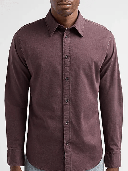 rag & bone Tomlin Dobby Shirt - Dark Red - nineNORTH | Haddonfield, NJ