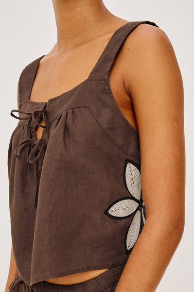 Rails Calais Top - Cocoa Floral Embroidery - nineNORTH | Men's & Women's Clothing Boutique