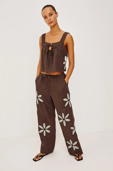 Rails Calais Top - Cocoa Floral Embroidery - nineNORTH | Men's & Women's Clothing Boutique