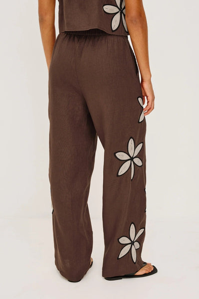 Rails Emmie Pant - Cocoa Floral Embroidery - nineNORTH | Men's & Women's Clothing Boutique