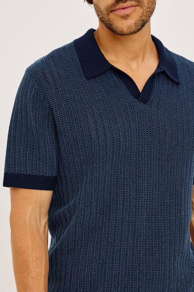 Rails Langley Polo Shirt - Navy Marine Ripple - nineNORTH | Men's & Women's Clothing Boutique