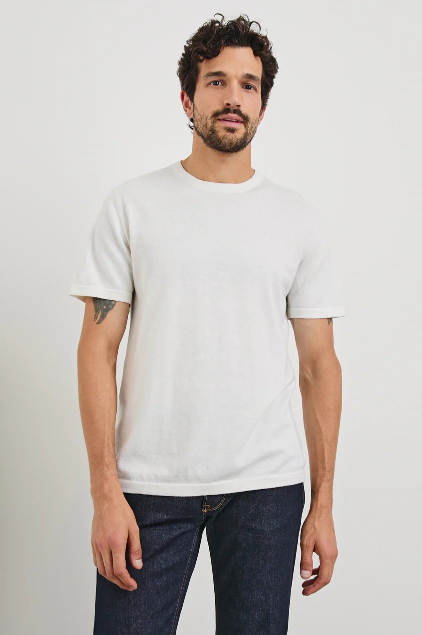 Cashmere Clothes White T Cashmere Cashmere V-neck T-shirt White