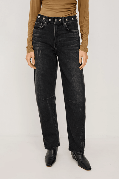 Rails Samo Barrel Leg Jean / Black Stone Studded - nineNORTH | Men's & Women's Clothing Boutique