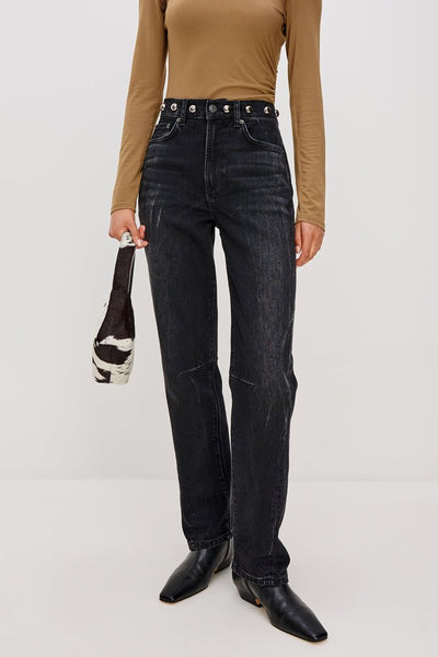 Rails Samo Barrel Leg Jean / Black Stone Studded - nineNORTH | Men's & Women's Clothing Boutique