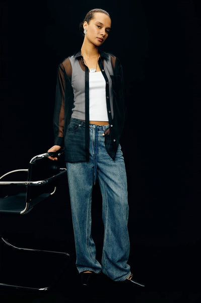 Rails Sofiya Sheer Blouse / Black - nineNORTH | Men's & Women's Clothing Boutique