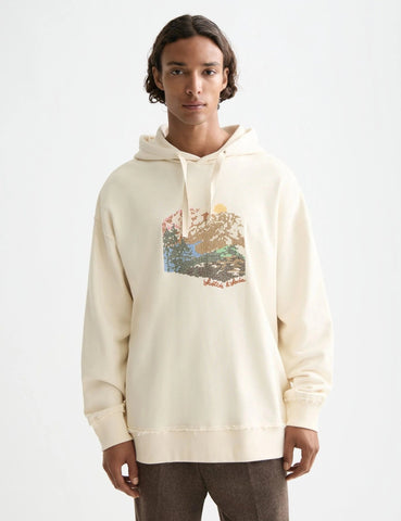 Scotch & Soda Embroidered Artwork Hoodie / Eggnog - nineNORTH | Men's & Women's Clothing Boutique