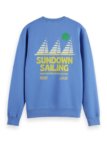 Scotch & Soda 'Sundown Sailing' Sweatshirt / Tile Blue - nineNORTH | Men's & Women's Clothing Boutique