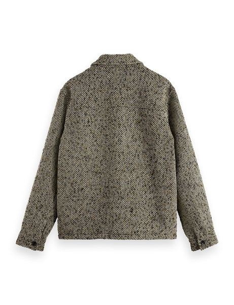Scotch & Soda Tweed Wool Blend Overshirt / Green & Beige - nineNORTH | Men's & Women's Clothing Boutique