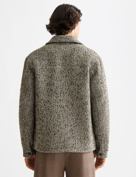 Scotch & Soda Tweed Wool Blend Overshirt / Green & Beige - nineNORTH | Men's & Women's Clothing Boutique