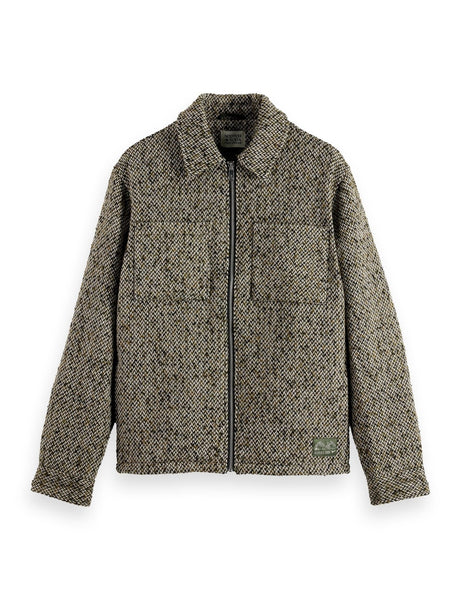 Scotch & Soda Tweed Wool Blend Overshirt / Green & Beige - nineNORTH | Men's & Women's Clothing Boutique