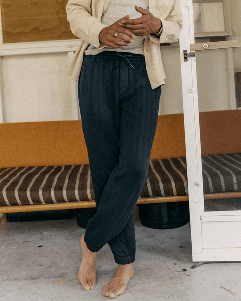 Taylor Stitch The Après Pant / Heather Midnight Quilted Jersey - nineNORTH | Men's & Women's Clothing Boutique