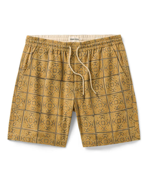 Taylor Stitch The Apres Short - Fennel Block Print - nineNORTH | Men's & Women's Clothing Boutique